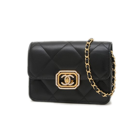 Chanel Matelasse Mini Flap Bag in Black Calfskin with Gold Hardware AS3720 BP - Picture 1 of 9